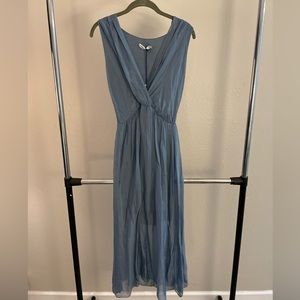 Sage blue dress. Would be so cute for a baby shower!